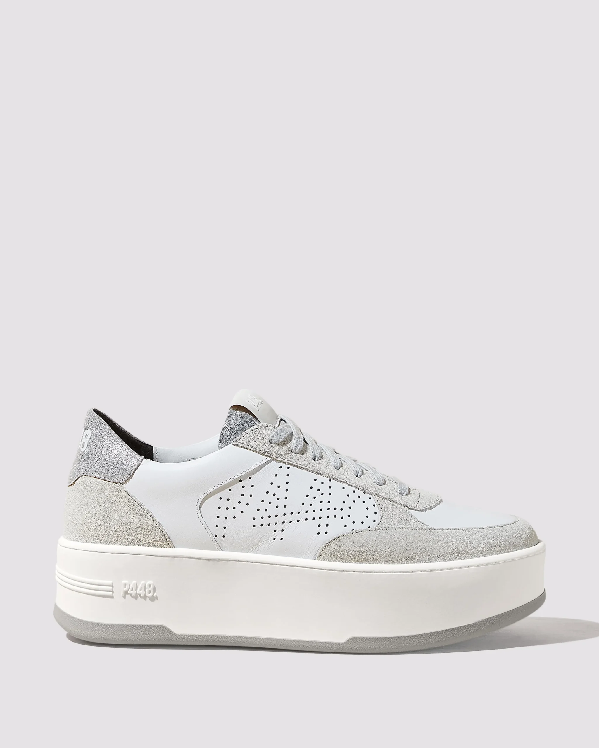 Women P448 Platforms|Low Tops>Empire White/Silver