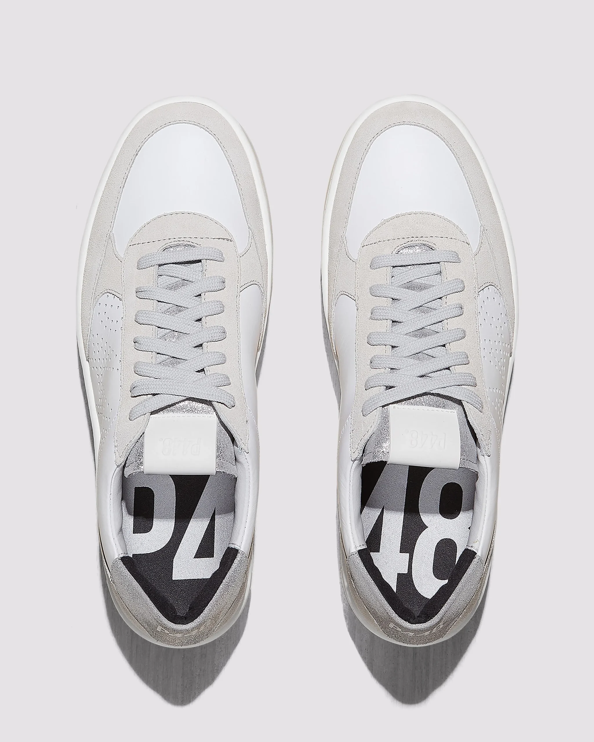 Women P448 Platforms|Low Tops>Empire White/Silver
