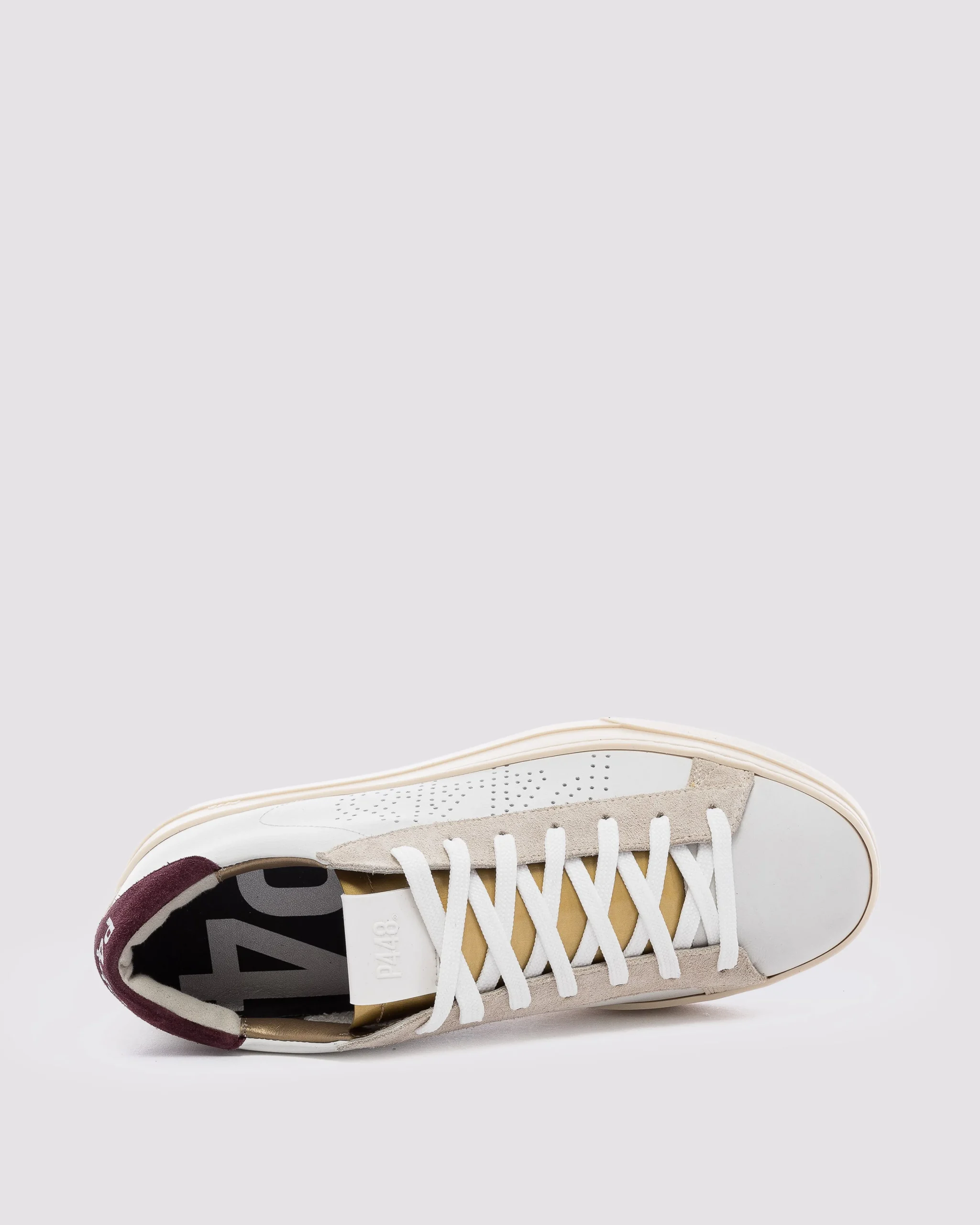 Women P448 Low Tops>Jack White/Gold