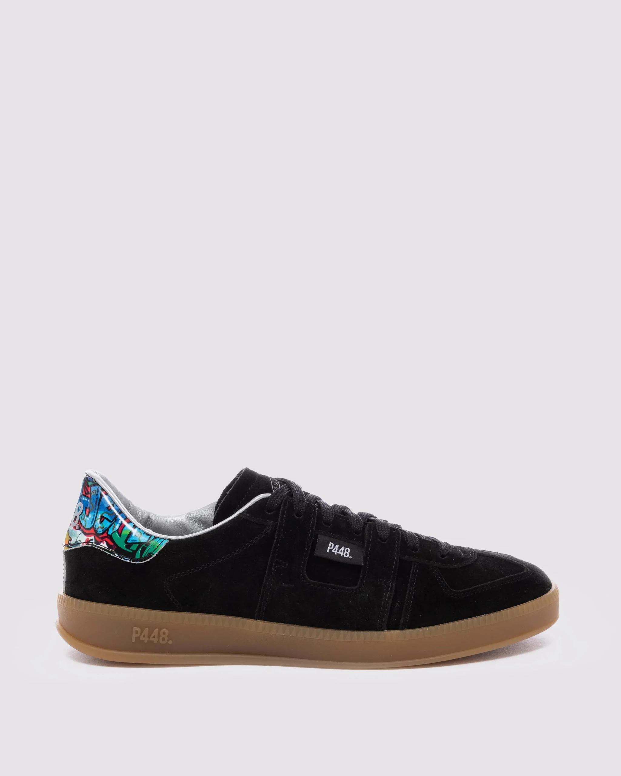 Women P448 Low Tops>Monza Graffiti/Black