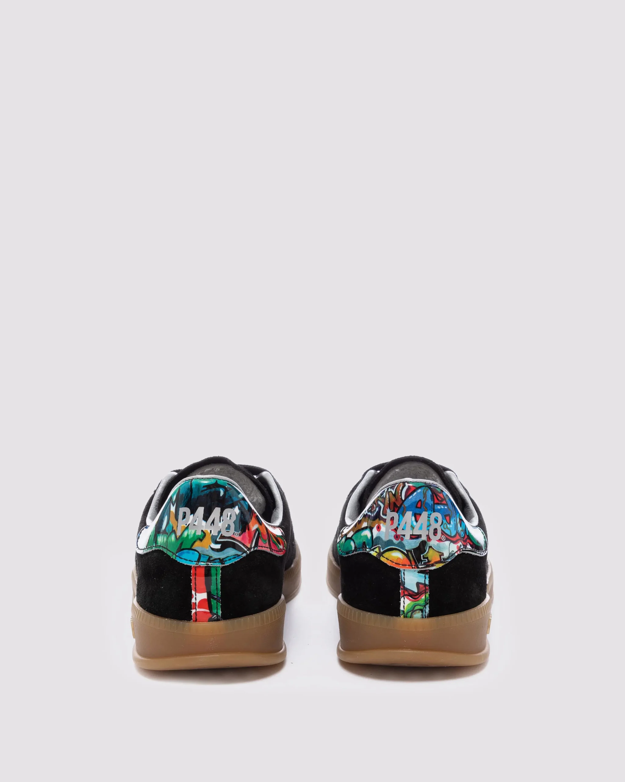 Women P448 Low Tops>Monza Graffiti/Black