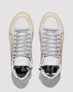Women P448 High Tops>Skate White/Stitch