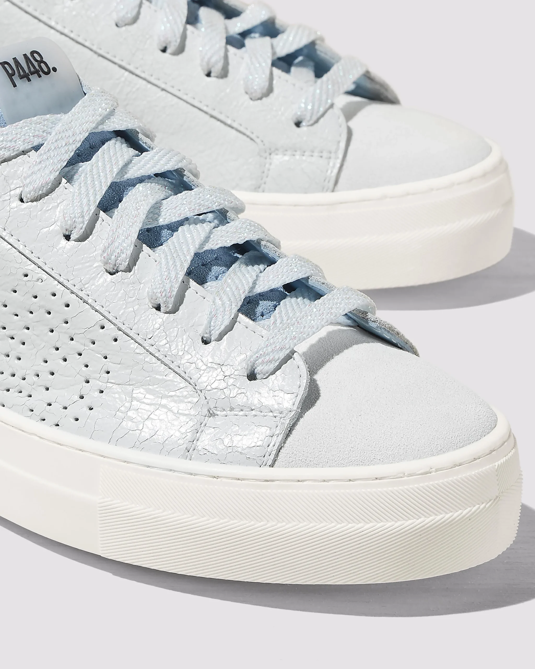 Women P448 Platforms|Low Tops>Thea Celeste/White